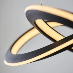 Gabriella Swirl Pendant In Textured Black 6 Gabriella Swirl Pendant In Textured Black -Perch & Parrow Home Sales Store en24020152 l2