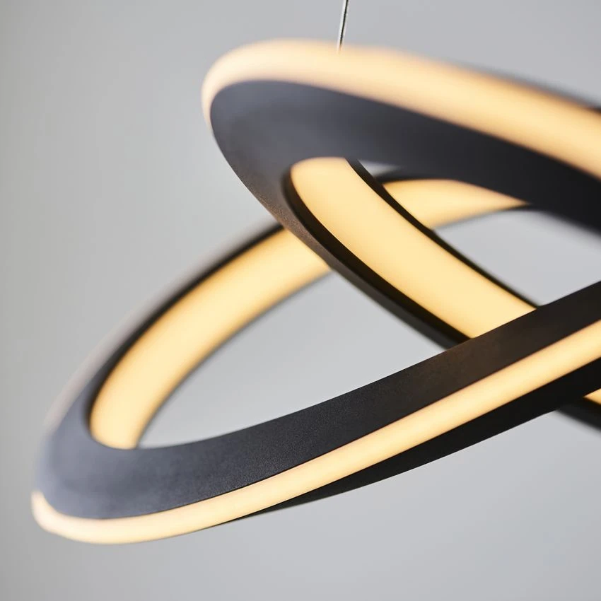 Gabriella Swirl Pendant In Textured Black 3 Gabriella Swirl Pendant In Textured Black - Image 3