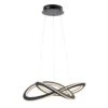 Gabriella Swirl Pendant In Textured Black