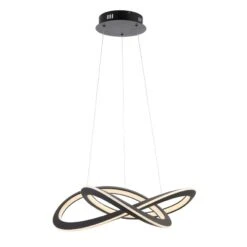 Gabriella Swirl Pendant In Textured Black