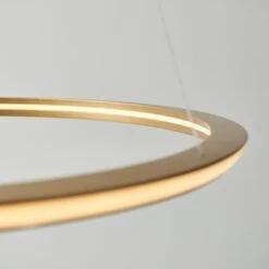 Evangeline Ring Pendant In Satin Gold -Perch & Parrow Home Sales Store en24020155 l3