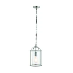 Leonard One Light Pendant In Satin Nickel