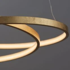 Swale Pendant In Gold Leaf & Frosted Acrylic 5 Swale Pendant In Gold Leaf & Frosted Acrylic -Perch & Parrow Home Sales Store en24040016 l2