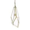Aragon Clear Glass Pendant In Antique Brass