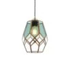 Rigdon Smoked Glass Pendant Shade In Antique Brass