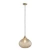 Liylah Champagne Glass Pendant In Antique Brass