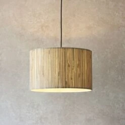 Lucille Natural Seagrass Pendant Light In Matt Black -Perch & Parrow Home Sales Store en24040157 l2