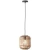 Meike Natural Bamboo Pendant In Matt Black