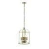 Leonard Four Light Pendant In Antique Brass