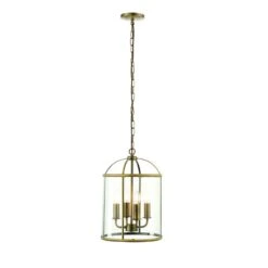 Leonard Four Light Pendant In Antique Brass