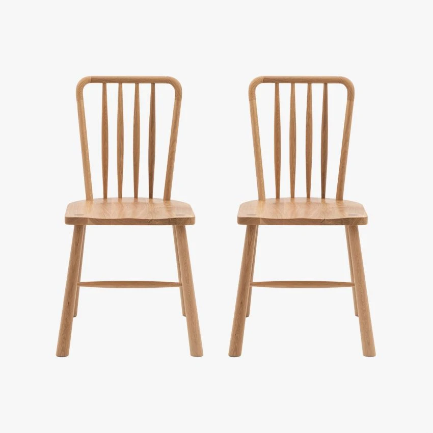 Rebecca Oak Dining Chairs, Set Of 2 1 Rebecca Oak Dining Chairs, Set Of 2