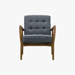 Perch & Parrow Home Sales Store 12 Brad Linen Armchair In Graphite Grey