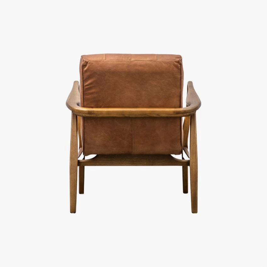 Brad Leather Armchair In Vintage Brown 5 Brad Leather Armchair In Vintage Brown - Image 5