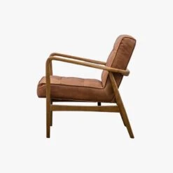 Brad Leather Armchair In Vintage Brown 8 Brad Leather Armchair In Vintage Brown -Perch & Parrow Home Sales Store pp2000217 p90