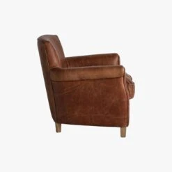 Remington Leather Lounge Chair In Vintage Brown 11 Remington Leather Lounge Chair In Vintage Brown -Perch & Parrow Home Sales Store pp2000242 p90