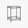 Roy Brushed Metal And Glass Side Table