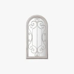 Bethany Outdoor Mirror In Weathered White