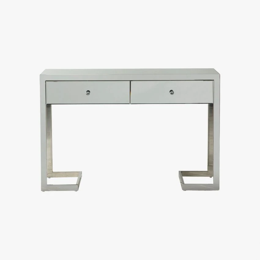 Inna Mirrored Two Drawer Console Table 1 Inna Mirrored Two Drawer Console Table