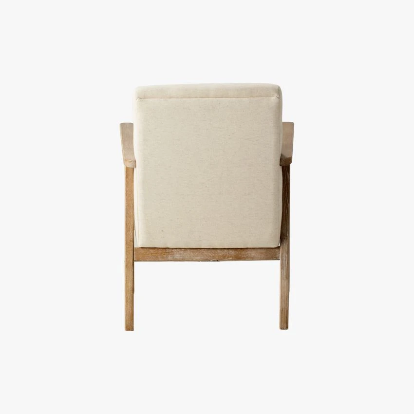 Dan Linen Armchair In Pearl Grey 4 Dan Linen Armchair In Pearl Grey - Image 4