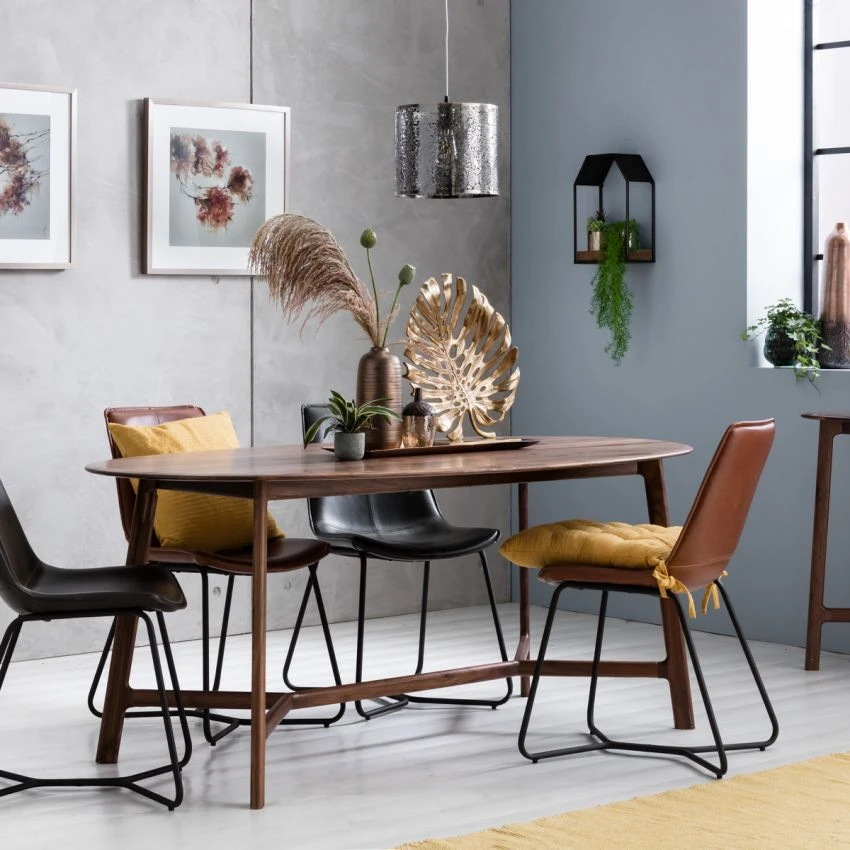 Menorca Walnut Oval Dining Table 2 Menorca Walnut Oval Dining Table - Image 2