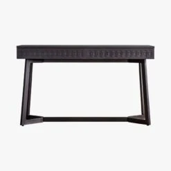 Sadie Two Drawer Desk In Charcoal