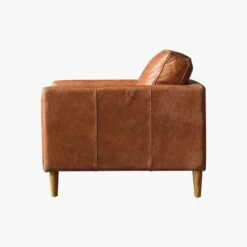 Citadel Leather Armchair In Vintage Brown -Perch & Parrow Home Sales Store pp2003665 p90