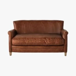 Remington Leather Sofa In Vintage Brown
