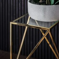 Makayla Golden Side Table, Small -Perch & Parrow Home Sales Store pp2003820 ld1