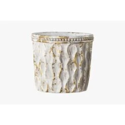 Ashlyn Gold Finish Cement Pot