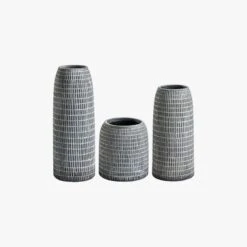 Fallon Textured Vases, Set Of Three