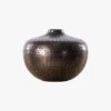 Leona Round Bronze Hammered Vase