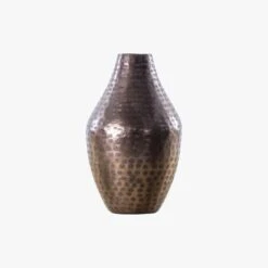Leona Tall Bronze Hammered Vase
