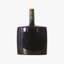 Lilliane Black Flask Vase