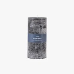 Country Pillar Candle In Slate Large