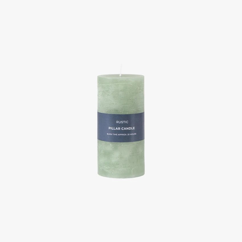 Country Pillar Candle In Sage Large Pack Of 2 1 Country Pillar Candle In Sage Large Pack Of 2