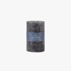 Country Pillar Candle In Slate Small