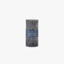 Country Pillar Candle In Slate Large Pack Of 2