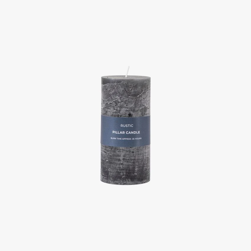 Country Pillar Candle In Slate Large Pack Of 2 1 Country Pillar Candle In Slate Large Pack Of 2