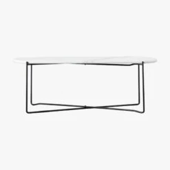 Serenity Coffee Table In White Faux Marble