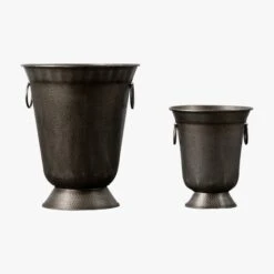 Durkin Planter In Antique Gold - Set Of 2