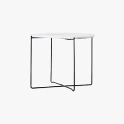 Serenity Side Table In White Faux Marble -Perch & Parrow Home Sales Store pp22825686 p45
