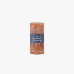 Country Pillar Candle In Amber Large Pack Of 2