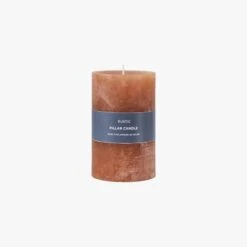 Country Pillar Candle In Amber Small