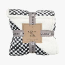 Houndstooth Sherpa Throw