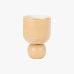 Calisto Orb Planter In Beige