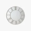 Tick Tock Outdoor Mirror In Distressed White