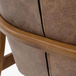 Jean Mid-Century Armchair In Brown Leather 13 Jean Mid-Century Armchair In Brown Leather -Perch & Parrow Home Sales Store pp23495278 pd1