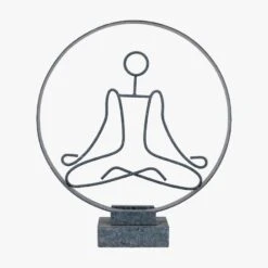 Om Lotus Pose Sculpture