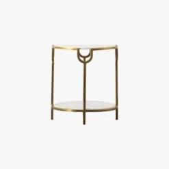 Perch & Parrow Home Sales Store 27 Harper Side Table In White Marble