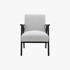 Dan Armchair In Black & Mottled Stone